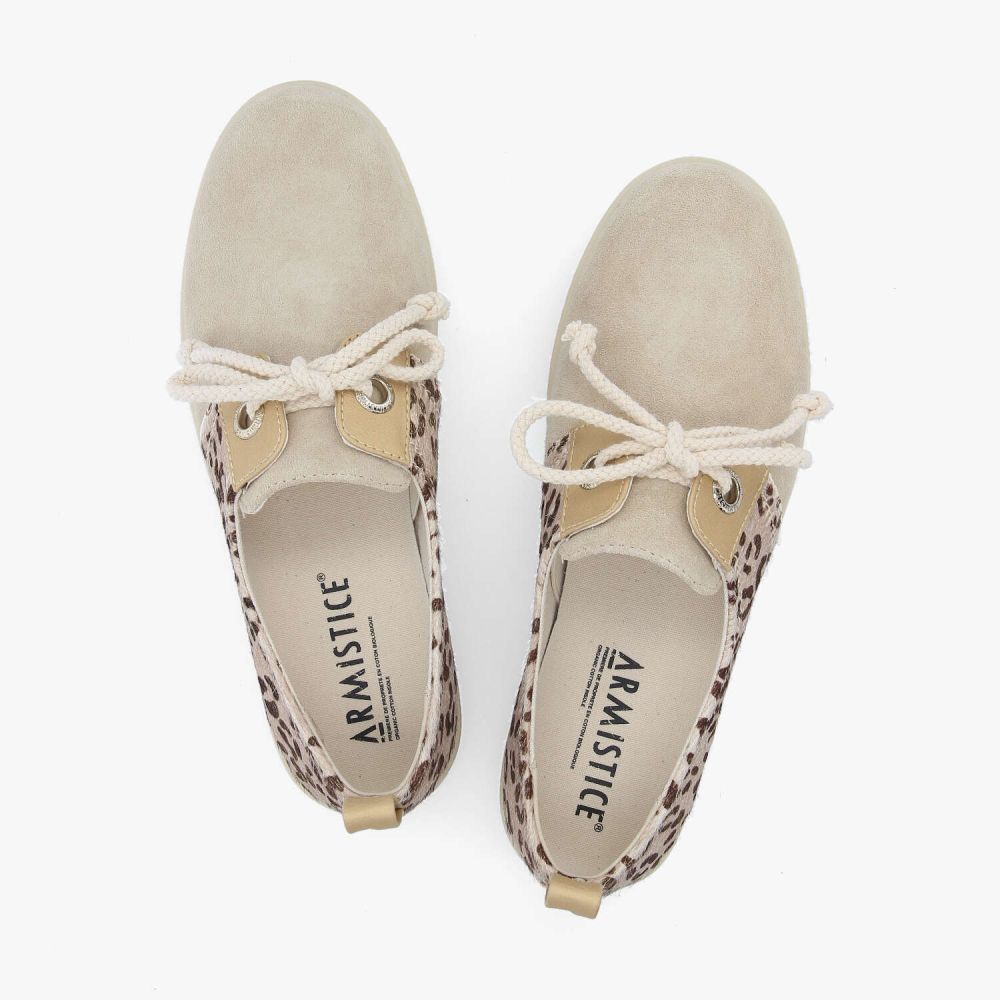 STONE ONE W - HAIR LEO/SUEDE - GOLD/BEIGE