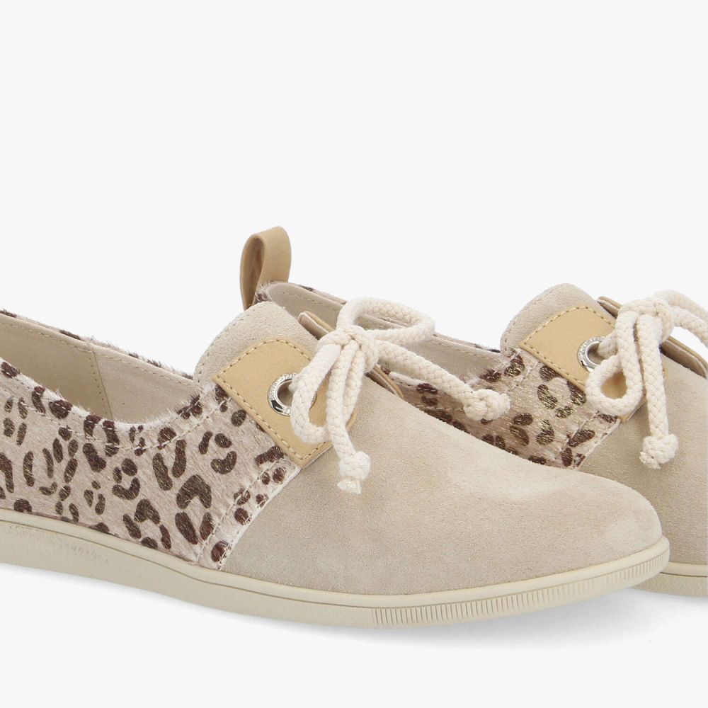 STONE ONE W - HAIR LEO/SUEDE - GOLD/BEIGE