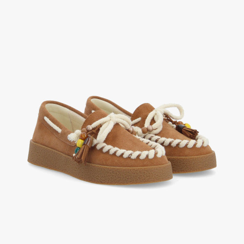 LOU MOC W - SUEDE - CAMEL