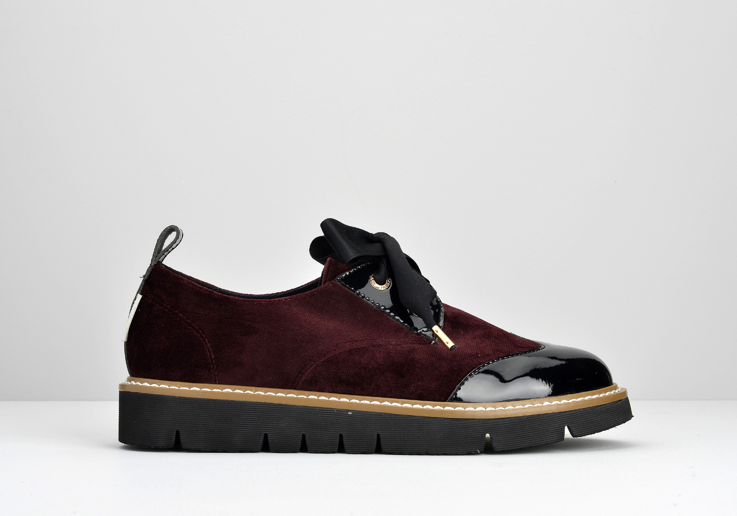FOX DERBY W , COCOON/PATENT , BORDEAUX/BLACK